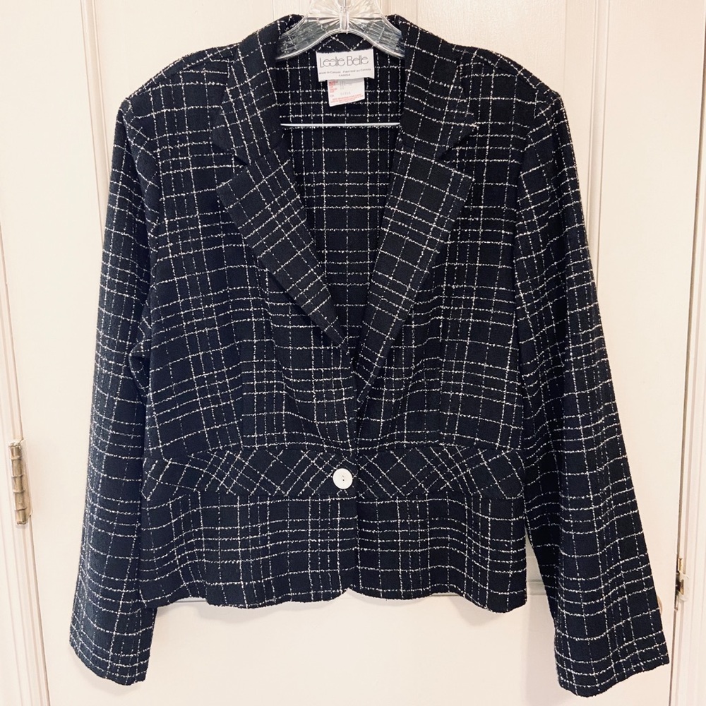 Vintage tweed Leslie Belle 90s 80s clueless blazer